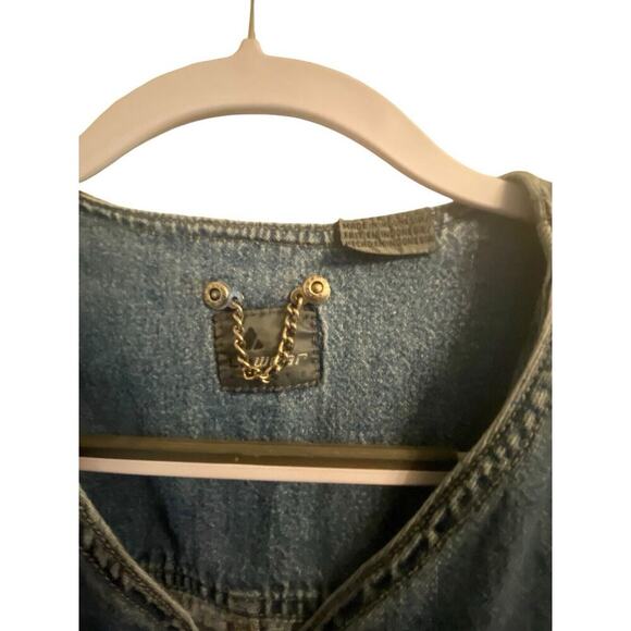 Liz Wear V Neck Denim Jacket Size Small Petite Long Sleeve Casual Vintage - Picture 8 of 16